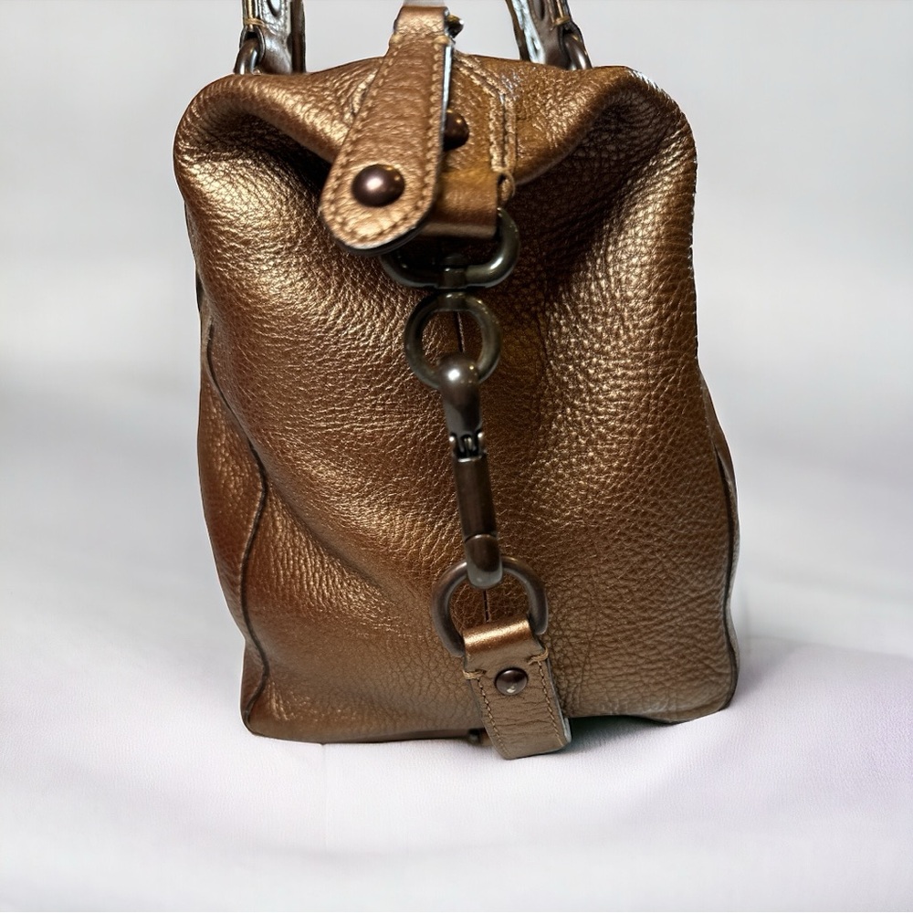 Coach Vintage Madison Audrey Metallic Bronze Leather Handbag w Three Hangtags - Picture 5 of 13